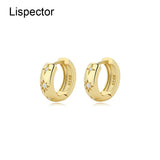 925 Silver Zircon Star Hoop Earrings for Women Fine Jewelry