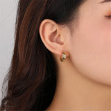 925 Silver Zircon Star Hoop Earrings for Women Fine Jewelry