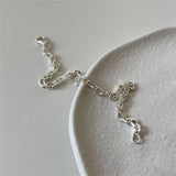 925 Silver Cross O Shape Chain Bracelet Minimalist Party Jewelry Gift