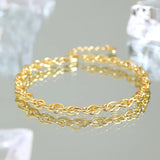 925 Silver Twisted Chain Bracelets Braided Bangle Party Jewelry