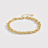 925 Silver Twisted Chain Bracelets Braided Bangle Party Jewelry