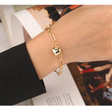 925 Silver Heart Charm Bracelet Twisted Chain Bangle Jewelry