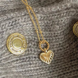 925 Silver Heart Pendant Necklace Geometric Clavicle Chain Holiday