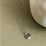 925 Silver Retro Boho Star Moon Pendant Necklace Women Vintage Jewelry