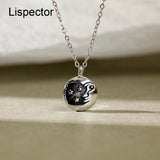925 Silver Retro Boho Star Moon Pendant Necklace Women Vintage Jewelry