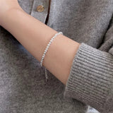 925 Silver Cube Chain Bracelet for Women Party Jewelry Gift