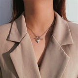 925 Silver Heart Pendant Necklaces for Women Minimalist Light Necklace