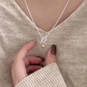 925 Silver Bell Pendant Necklace for Women Party Jewelry