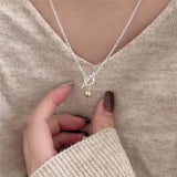 925 Silver Bell Pendant Necklace for Women Party Jewelry