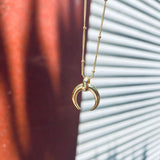 925 Silver Bohemian Crescent Pendant Necklace for Women