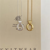 925 Sterling Silver Oval Pendant Necklace Women Clavicle Chain Jewelry
