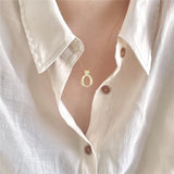 925 Sterling Silver Oval Pendant Necklace Women Clavicle Chain Jewelry