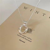 925 Sterling Silver Oval Pendant Necklace Women Clavicle Chain Jewelry