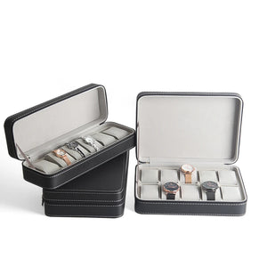 Litchi Grain Leather Watch Case Storage Box - Women's Watch Display Box
