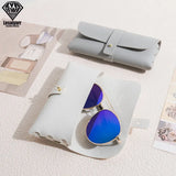 Simplicity PU Leather Glasses Box Folding Eyewear Case