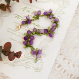 French Forest Baroque Pearl Stone Cranberry Bracelet Necklace