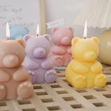 Little Bear Decoration 3D Candle Soap Mould DIY Candle Epoxy Mold