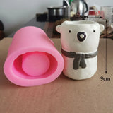 Little Bear Succulents Flower Pot Epoxy Resin Mold Plant Vase Silicone Mould