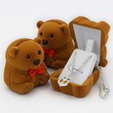 Little Brown Bear Jewelry Box with Gentleman Bear Design