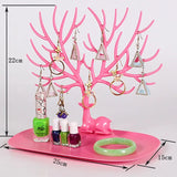 Deer Jewelry Display Stand Tray Tree Organizer Holder 25*15*22cm