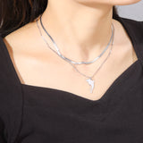 Dolphins Pendant Necklace Stainless Steel for Women