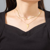 Dolphins Pendant Necklace Stainless Steel for Women