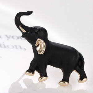 Enamel Elephant Brooch Men Women Collar Pins Scarf Buckle