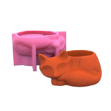 Gypsum Flower Pot Silicone Resin Mold Succulent Vase Cement Candle Holder
