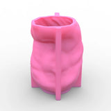Girl Gypsum Flower Pot Silicone Resin Mold Cement Candle Holder Mold