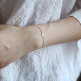 925 Silver Plated 14K Bright Minimal Bracelet