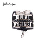 Infinity Love Dental Hygienist Bracelet Teeth Charm Leather Wrap