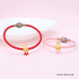 Little Rabbit 18K Yellow Nano Aquamarine Bracelets for Women