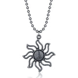 Sun Light Bead Chain Necklace Titanium Steel Jewelry Party