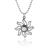 Sun Light Bead Chain Necklace Titanium Steel Jewelry Party