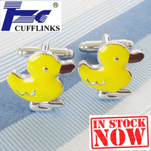 Yellow Duck Cufflink Cuff Link 2 Pairs