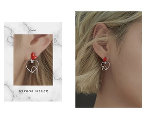 925 Silver Love Earrings for Women