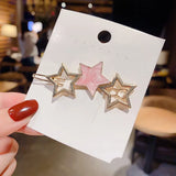 Geometric Metal Hairpin Star Clip for Bangs