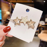 Geometric Metal Hairpin Star Clip for Bangs
