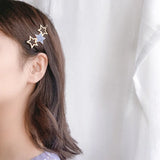 Geometric Metal Hairpin Star Clip for Bangs