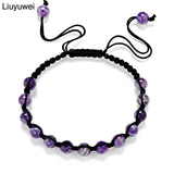 Colorful Stone Yoga Beads and Lapis Lazuli Bracelet for Women YW042