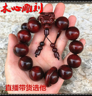 Live Broadcast Wooden Sandalwood Hand String Sandalwood Red Green Sandalwood