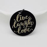 Live Laugh Love Inspirational Charm Pendant