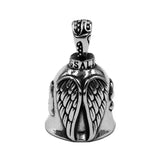 Live To Ride Eagle Biker Bell Pendant Stainless Steel Wing Engine Skull