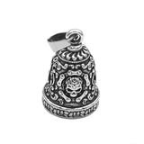 Live To Ride Eagle Biker Bell Pendant Stainless Steel Wing Engine Skull