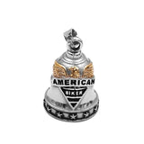 Live To Ride Eagle Biker Bell Pendant Stainless Steel Wing Engine Skull