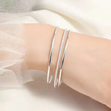 Three Generations Silver Plated Bracelet Women Hand Jewelry