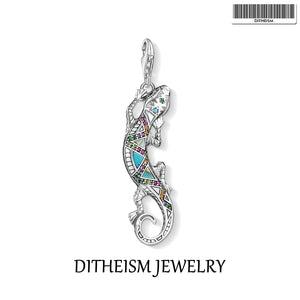 925 Sterling Silver Lizard Charms Pendant for Bracelet & Necklace