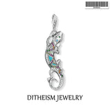 925 Sterling Silver Lizard Charms Pendant for Bracelet & Necklace