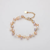 14K Pearl Charm Bracelet for Women Jewelry