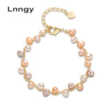 14K Pearl Charm Bracelet for Women Jewelry